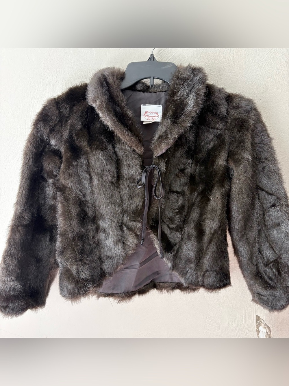 Vintage Dimples Los Angeles Girls Faux Fur Coat